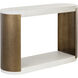 Cavette 50 X 32.5 inch White / Antique Brass Outdoor Console Table